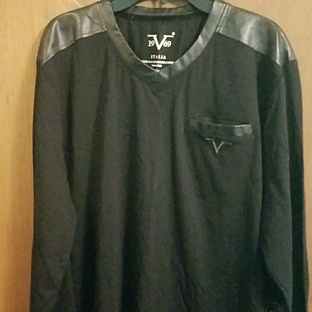 Black long sleeve cotton shirt XL NWT